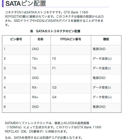 SATAピン配置___特殊電子回路