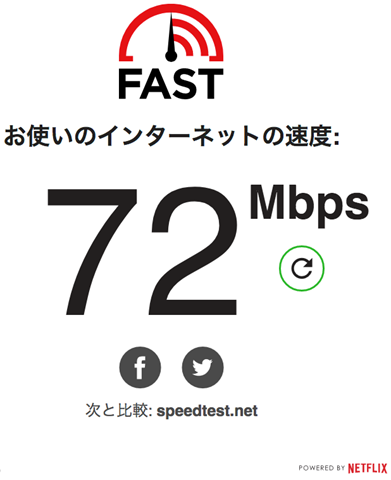 インターネット回線の速度テスト___Fast_com