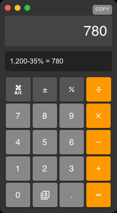 macOS clone2 電卓アプリ